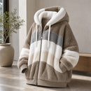 Jaqueta Feminina Oversize com Pelúcia e Capuz - Quente, Solta e Streetwear para Inverno