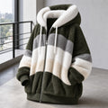 Jaqueta Feminina Oversize com Pelúcia e Capuz - Quente, Solta e Streetwear para Inverno