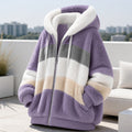 Jaqueta Feminina Oversize com Pelúcia e Capuz - Quente, Solta e Streetwear para Inverno