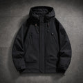Jaqueta Masculina Softshell Impermeável com Capuz - Bomber Quente e Resistente para Inverno