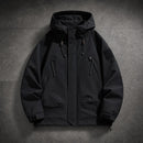 Jaqueta Masculina Softshell Impermeável com Capuz - Bomber Quente e Resistente para Inverno