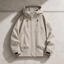 Jaqueta Masculina Softshell Impermeável com Capuz - Bomber Quente e Resistente para Inverno