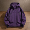 Jaqueta Masculina Softshell Impermeável com Capuz - Bomber Quente e Resistente para Inverno