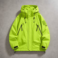 Jaqueta Masculina Softshell Impermeável com Capuz - Bomber Quente e Resistente para Inverno