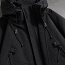 Jaqueta Masculina Softshell Impermeável com Capuz - Bomber Quente e Resistente para Inverno