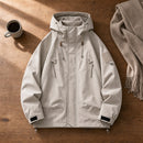 Jaqueta Masculina Softshell Impermeável com Capuz - Bomber Quente e Resistente para Inverno