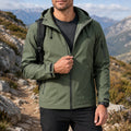 Jaqueta Masculina Softshell Impermeável com Capuz - Outdoor, Leve e Resistente para Trilha e Camping