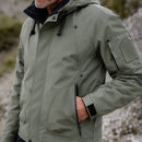 Jaqueta Masculina Softshell Impermeável com Capuz - Outdoor, Leve e Resistente para Trilha e Camping