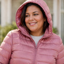 Jaqueta Puffer Feminina com Capuz - Ultra Leve, Embalável e Plus Size até 7XL para Inverno