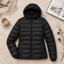 Jaqueta Puffer Feminina Impermeável com Touca Removível - Bobojaco Quente para Inverno