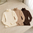 Kit 3 Blusas Tricot Feminina Gola Alta Canelada - Básica e Versátil para Inverno