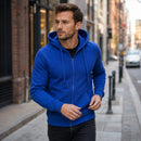 Moletom Masculino com Zíper e Capuz Slim Fit - Hoodie Manga Longa Casual para Outono e Inverno