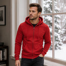 Moletom Masculino com Zíper e Capuz Slim Fit - Hoodie Manga Longa Casual para Outono e Inverno