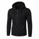 Moletom Masculino com Zíper e Capuz Slim Fit - Hoodie Manga Longa Casual para Outono e Inverno