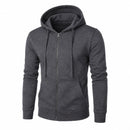 Moletom Masculino com Zíper e Capuz Slim Fit - Hoodie Manga Longa Casual para Outono e Inverno