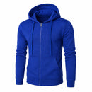 Moletom Masculino com Zíper e Capuz Slim Fit - Hoodie Manga Longa Casual para Outono e Inverno