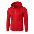 Moletom Masculino com Zíper e Capuz Slim Fit - Hoodie Manga Longa Casual para Outono e Inverno
