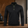 Moletom Masculino Meio Zíper Gola Alta - Streetwear Quente para Inverno