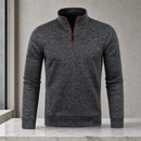 Moletom Masculino Meio Zíper Gola Alta - Streetwear Quente para Inverno