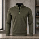 Moletom Masculino Meio Zíper Gola Alta - Streetwear Quente para Inverno