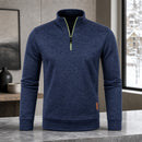 Moletom Masculino Meio Zíper Gola Alta - Streetwear Quente para Inverno