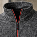 Moletom Masculino Meio Zíper Gola Alta - Streetwear Quente para Inverno