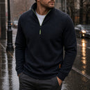 Moletom Masculino Meio Zíper Gola Alta - Streetwear Quente para Inverno