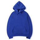 Moletom Unissex com Capuz Oversize Cor Sólida - Hoodie Pulôver Casual para Outono e Inverno
