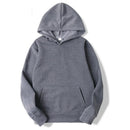 Moletom Unissex com Capuz Oversize Cor Sólida - Hoodie Pulôver Casual para Outono e Inverno