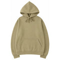 Moletom Unissex com Capuz Oversize Cor Sólida - Hoodie Pulôver Casual para Outono e Inverno