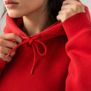 Moletom Unissex com Capuz Oversize Cor Sólida - Hoodie Pulôver Casual para Outono e Inverno