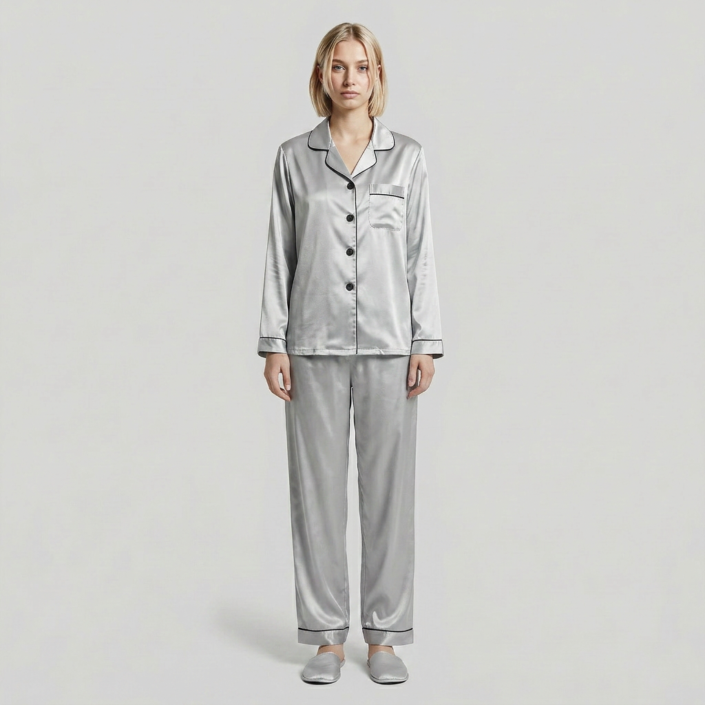 Luna Satin Pyjamas Set-2