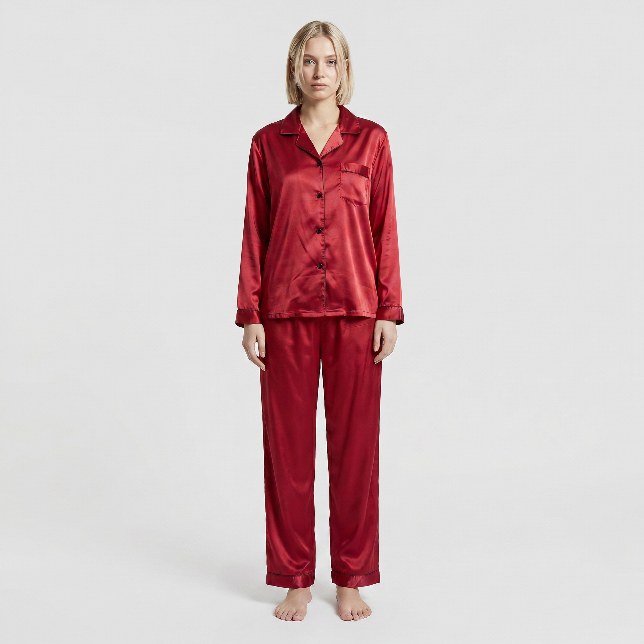 Luna Satin Pyjamas Set-5