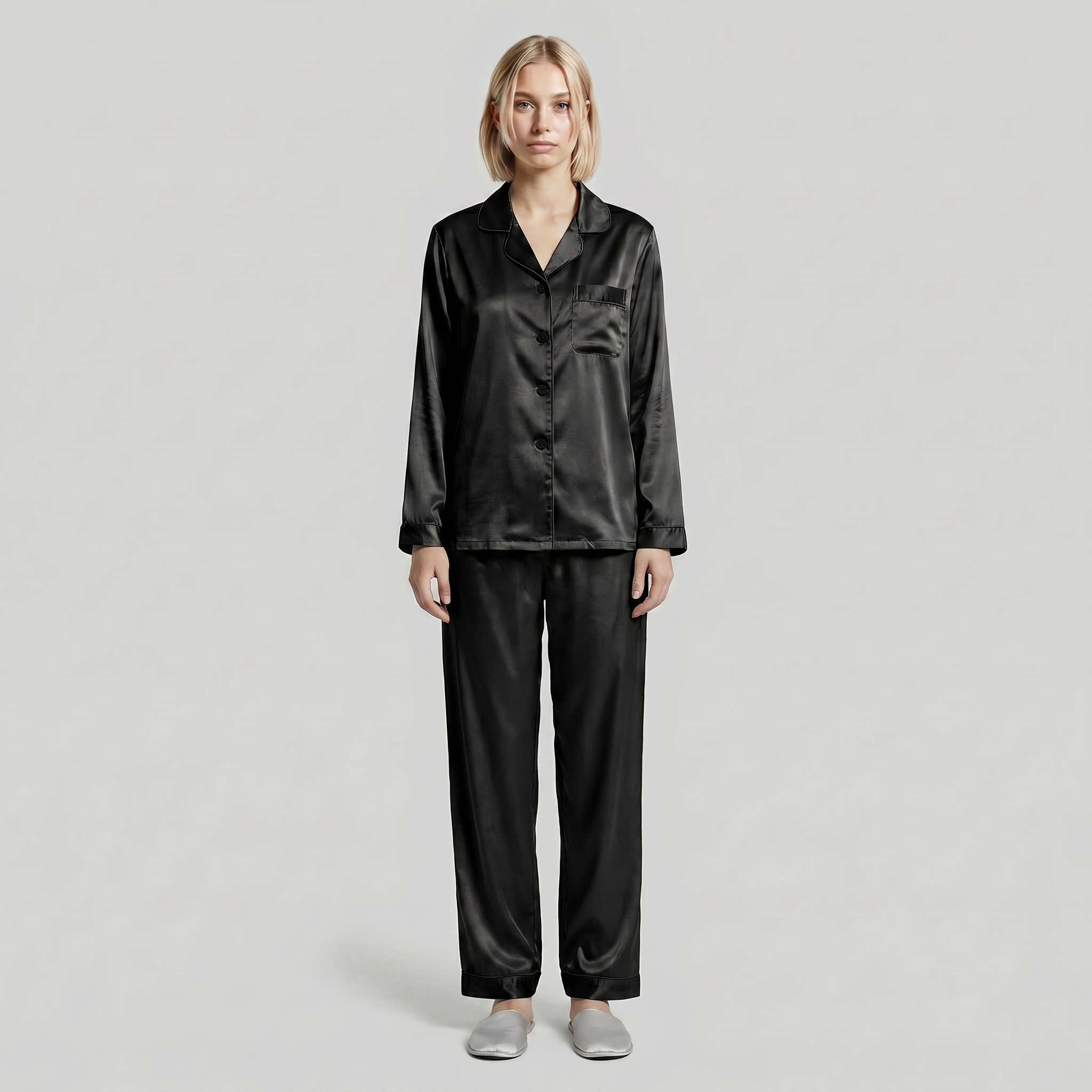 Luna Satin Pyjamas Set-3