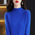Suéter Feminino de Caxemira com Gola Semi Alta - Macio, Quente e Elegante para Inverno