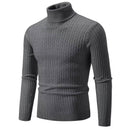 Suéter Masculino de Gola Alta em Malha Quente – Pulôver Casual de Inverno