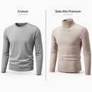 Suéter Masculino de Gola Alta em Malha Quente – Pulôver Casual de Inverno