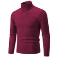 Suéter Masculino de Gola Alta em Malha Quente – Pulôver Casual de Inverno
