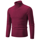 Suéter Masculino de Gola Alta em Malha Quente – Pulôver Casual de Inverno