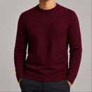 Suéter Masculino Tricô Padrão Diamante Decote Redondo - Casual Manga Longa Versátil para Inverno