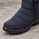 Tênis Masculino Bota de Neve com Zíper - Impermeável, Antiderrapante e Quente para Inverno