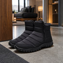 Tênis Masculino Bota de Neve com Zíper - Impermeável, Antiderrapante e Quente para Inverno